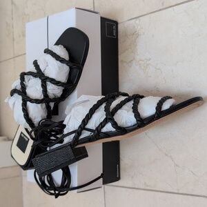 Black Braided Women's Sandals